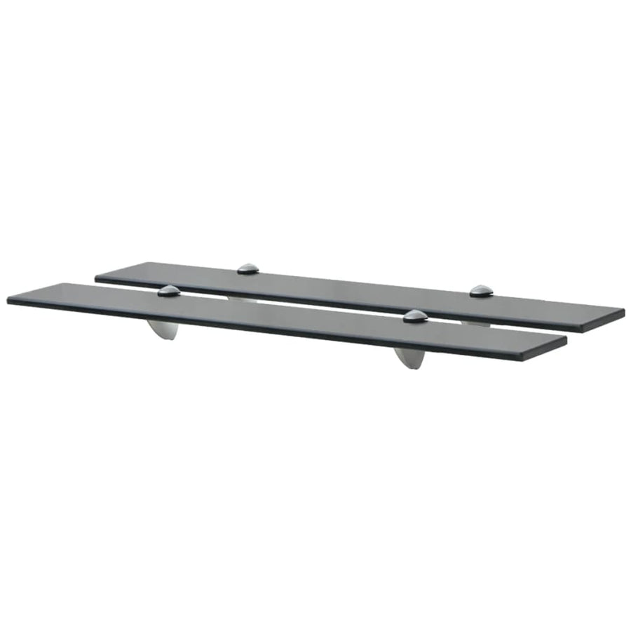 Schappen Zwevend 8 Mm Glas 2 70 x 20 cm Zwart
