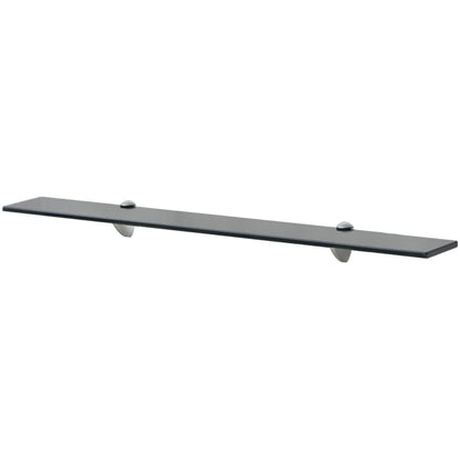 Schappen Zwevend 8 Mm Glas 2 80 x 20 cm Zwart