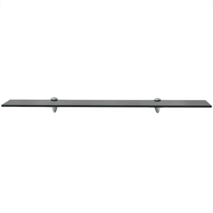 Schappen Zwevend 8 Mm Glas 2 80 x 20 cm Zwart