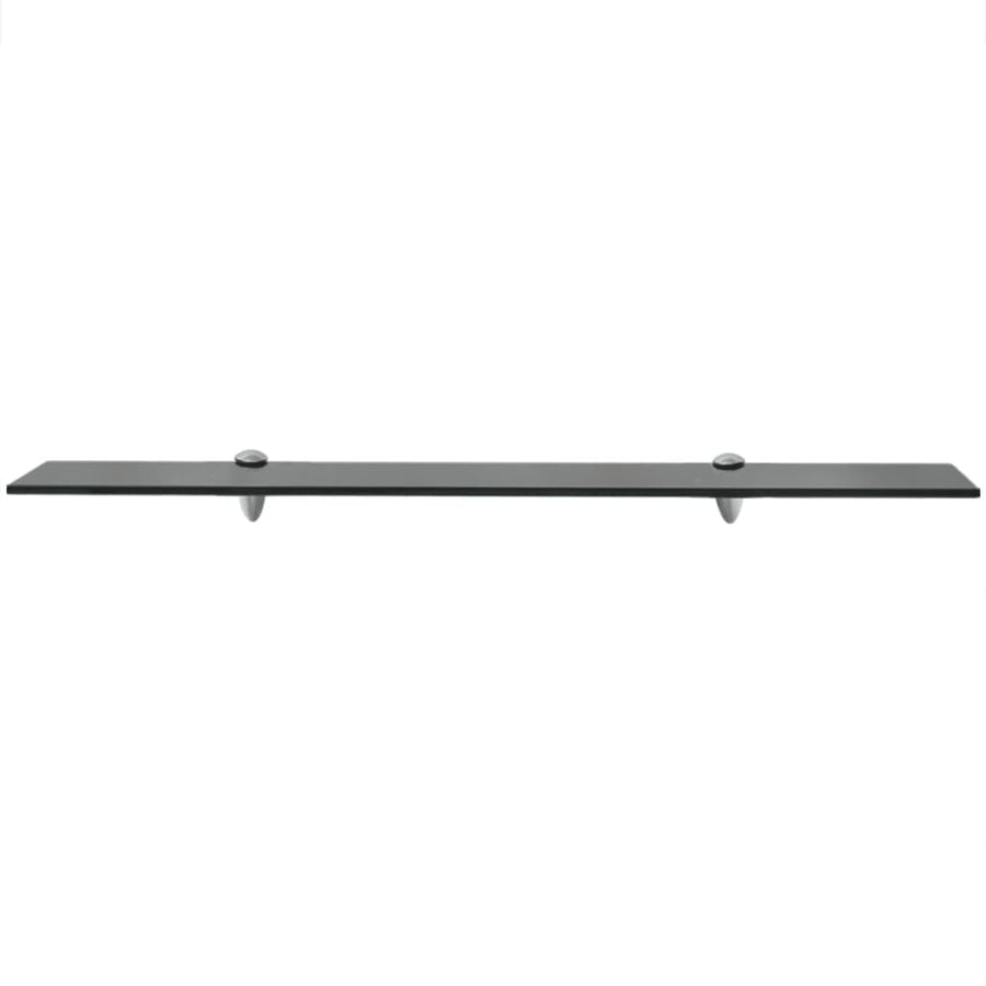 Schappen Zwevend 8 Mm Glas 2 80 x 20 cm Zwart