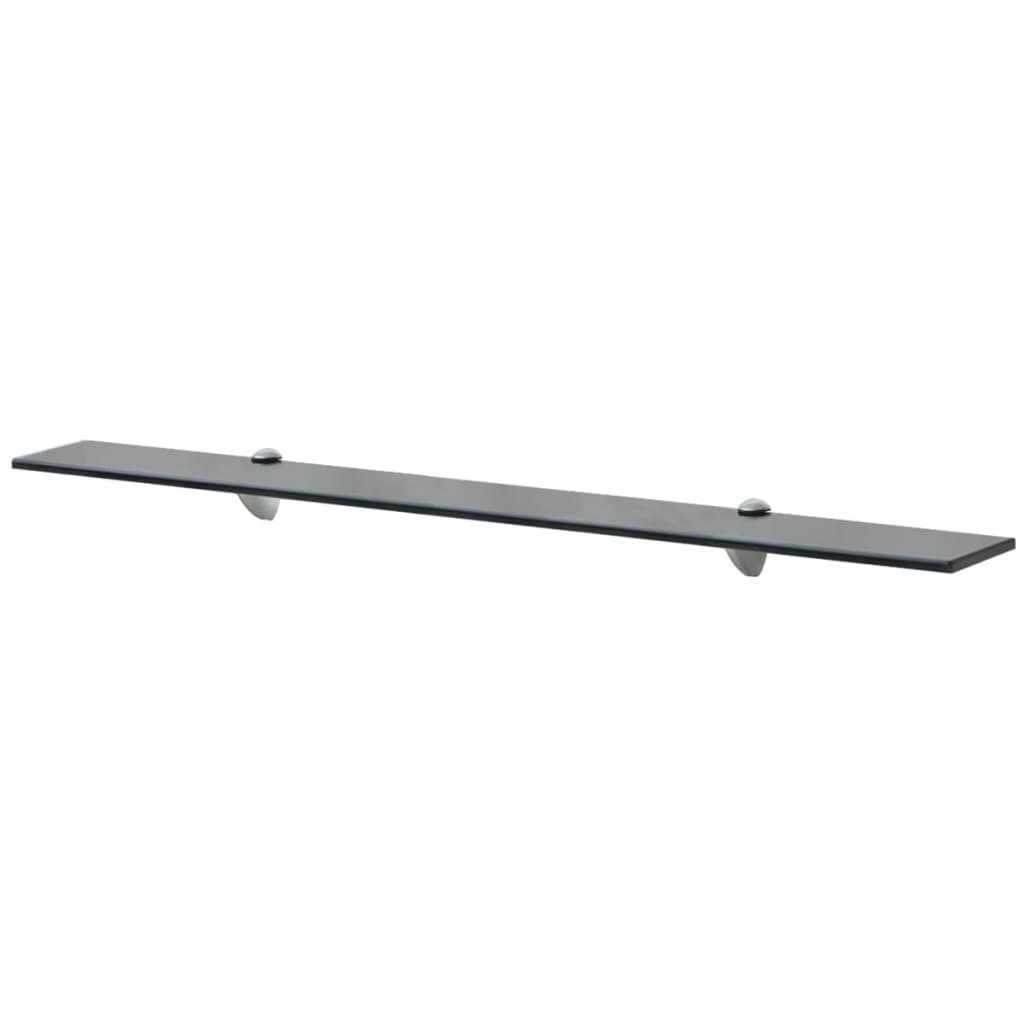 Schappen Zwevend 8 Mm Glas 2 90 x 20 cm Zwart