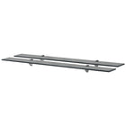 Floating shelves 2 pcs 100x20 cm 8 mm glass