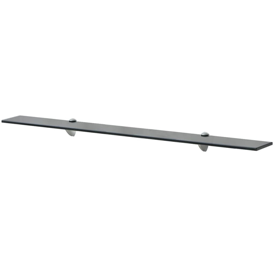 Schappen Zwevend 8 Mm Glas 2 100 x 20 cm Zwart