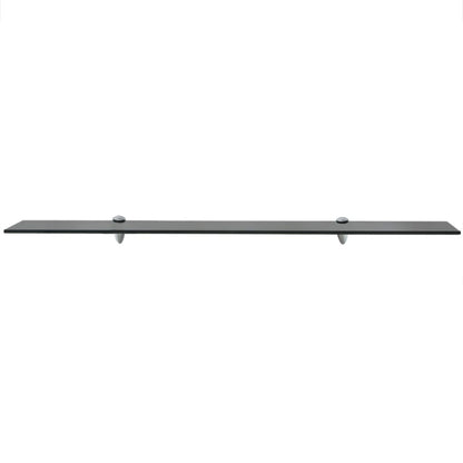 Schappen Zwevend 8 Mm Glas 2 100 x 20 cm Zwart