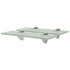 Zwevende schappen 2 st 30x20 cm glas