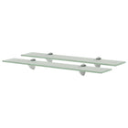 Zwevende schappen 2 st 60x20 cm matglas