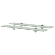 Zwevende schappen 2 st 60x20 cm matglas