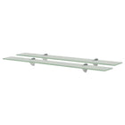 Zwevende schappen 2 st 80x20 cm glas