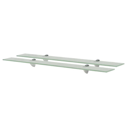 Schappen Zwevend 8 Mm Glas 2 80 x 20 cm Wit