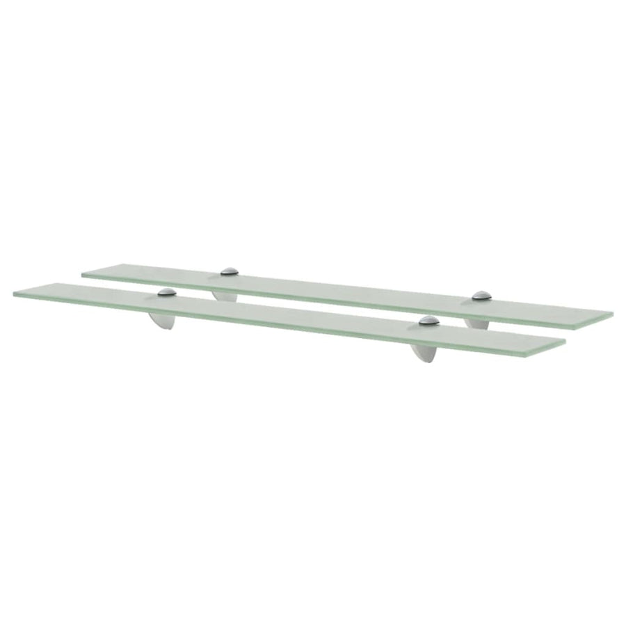 Schappen Zwevend 8 Mm Glas 2 80 x 20 cm Wit