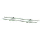 Zwevende schappen 2 st 90x20 cm glas