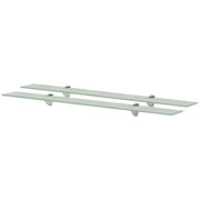 Zwevende schappen 2 st 90x20 cm glas