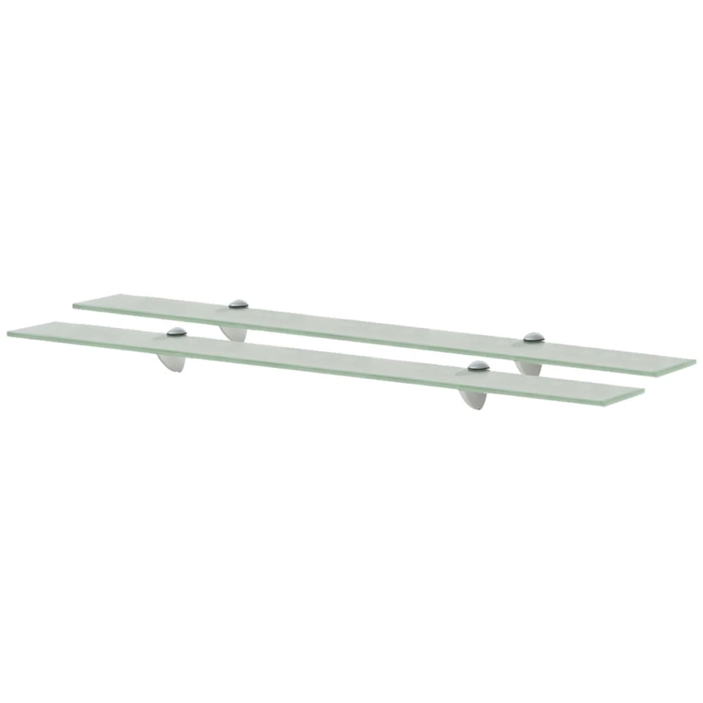 Schappen Zwevend 8 Mm Glas 2 90 x 20 cm Wit