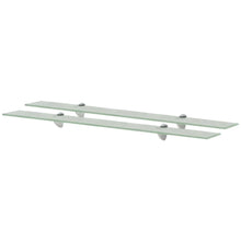 Schappen Zwevend 8 Mm Glas 2 90 x 20 cm Wit