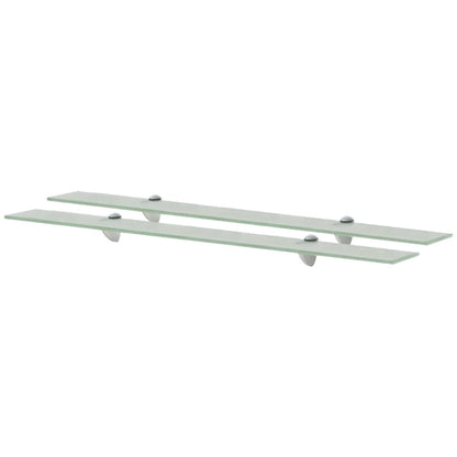 Schappen Zwevend 8 Mm Glas 2 90 x 20 cm Wit