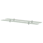 Zwevende schappen 2 st 100x20 cm glas