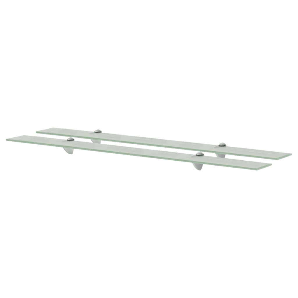 Schappen Zwevend 8 Mm Glas 2 100 x 20 cm Wit