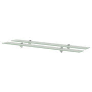Zwevende schappen 2 st 100x20 cm glas