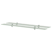 Schappen Zwevend 8 Mm Glas 2 100 x 20 cm Wit