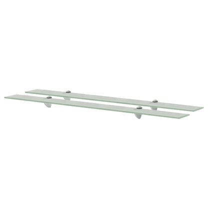 Schappen Zwevend 8 Mm Glas 2 100 x 20 cm Wit