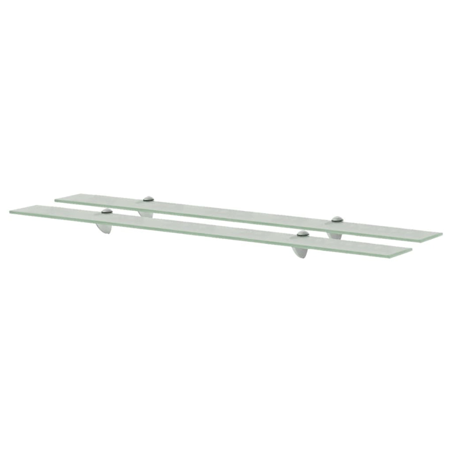 Schappen Zwevend 8 Mm Glas 2 100 x 20 cm Wit