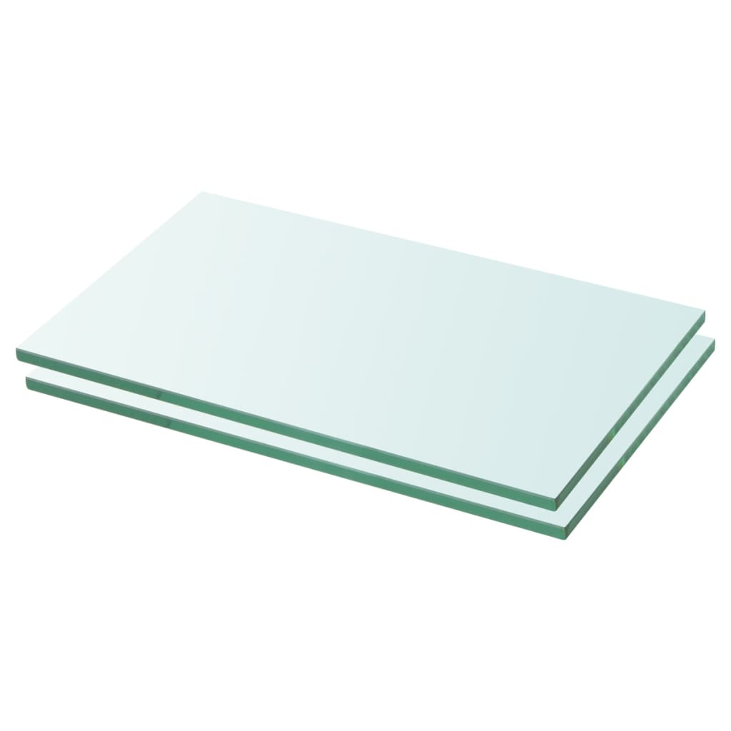 Schappen Glas Transparant Lichtgrijs 2 30 x 12 cm