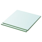 Wandplanken glas 2 st 30x30 cm transparant