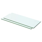 Shelves 2 pcs 50x15 cm transparent glass