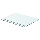 Shelves 2 pcs 50x30 cm transparent glass