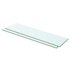 Shelves 2 pcs 60x12 cm glass transparent