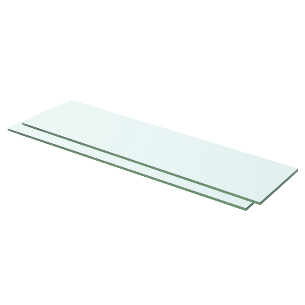 Schappen Glas Transparant Zwart En Bruin 2 60 x 12 cm