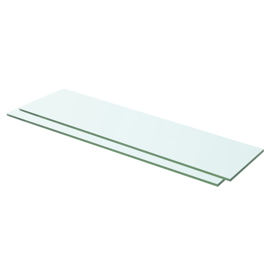 Schappen Glas Transparant Zwart En Bruin 2 60 x 12 cm
