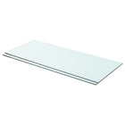Wandplanken 2 st 70x30 cm glas transparant