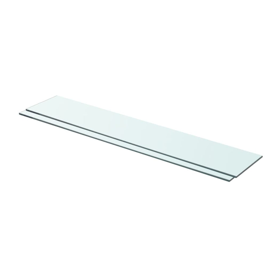 Schappen Glas Transparant Antraciet 2 80 x 15 cm