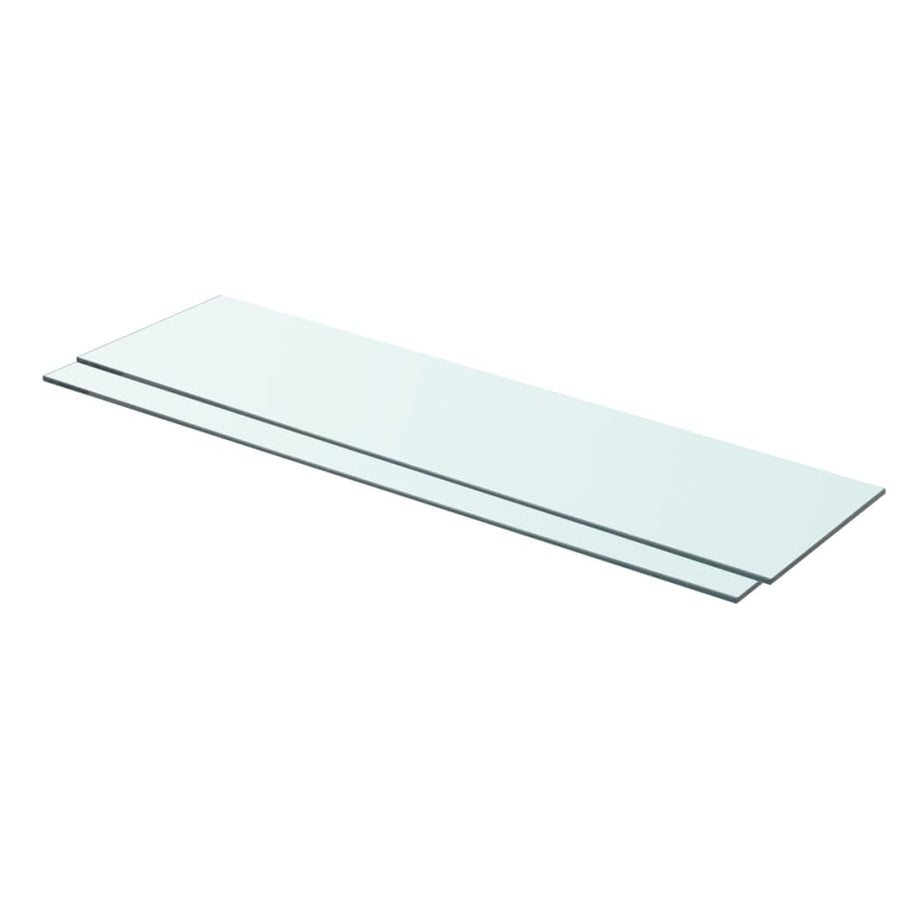 Schappen Glas Transparant 2 80 x 20 cm