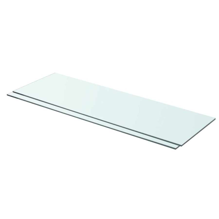 Schappen Glas Transparant Taupe 2 80 x 25 cm
