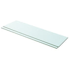 Wandplanken 2 st 100x30 cm glas