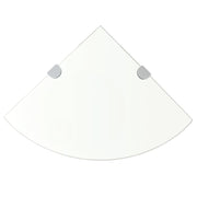 Hoekschappen 2 stuks 25x25 cm glas transparant