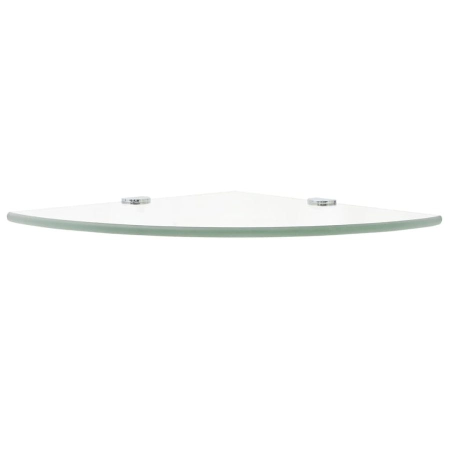 Hoekschappen Met Chromen Dragers Glas Transparant 2 25 x 25 cm Doorzichtig