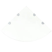 Hoekschappen 2 st 45x45 cm glas transparant