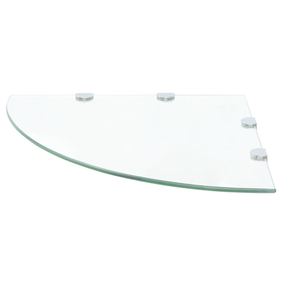 Hoekschappen Met Chromen Dragers Glas Transparant 2 45 x 45 cm Doorzichtig