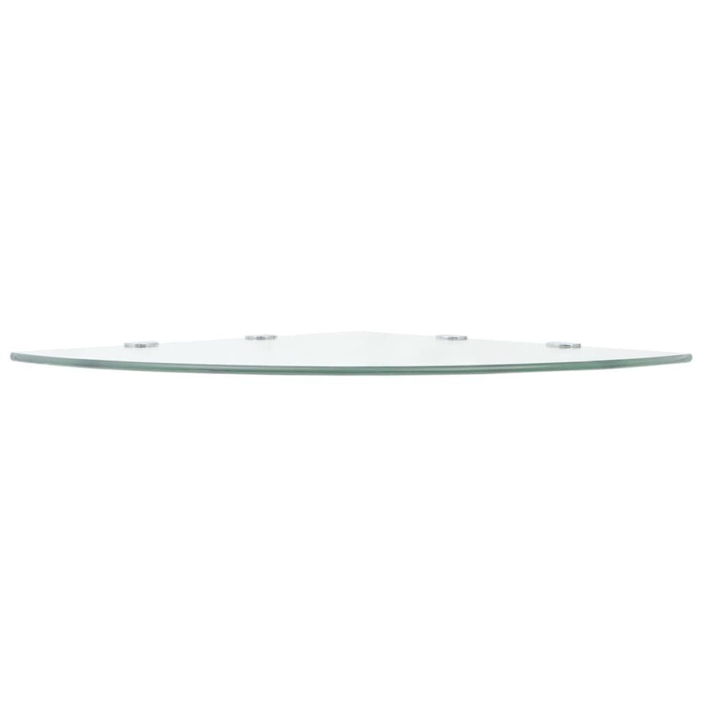 Hoekschappen Met Chromen Dragers Glas Transparant 2 45 x 45 cm Doorzichtig