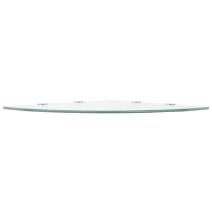 Hoekschappen Met Chromen Dragers Glas Transparant 2 45 x 45 cm Doorzichtig