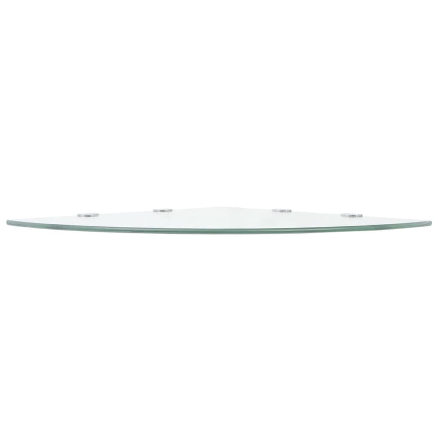Hoekschappen Met Chromen Dragers Glas Transparant 2 45 x 45 cm Doorzichtig
