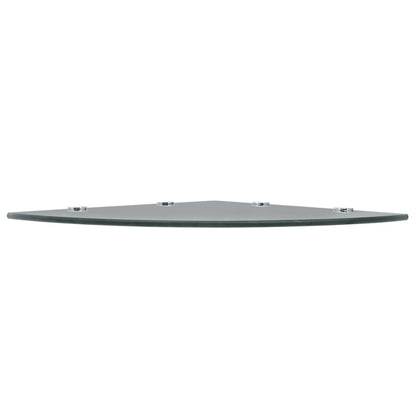 Hoekschappen Met Chromen Dragers Glas 2 45 x 45 cm Zwart