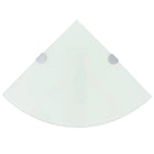 Hoekschappen 2 st 25x25 cm glas wit