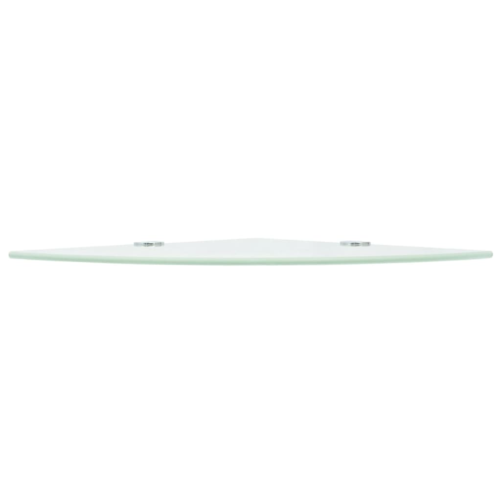Hoekschappen Met Chromen Dragers Glas 2 25 x 25 cm Wit