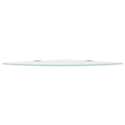 Hoekschappen Met Chromen Dragers Glas 2 25 x 25 cm Wit