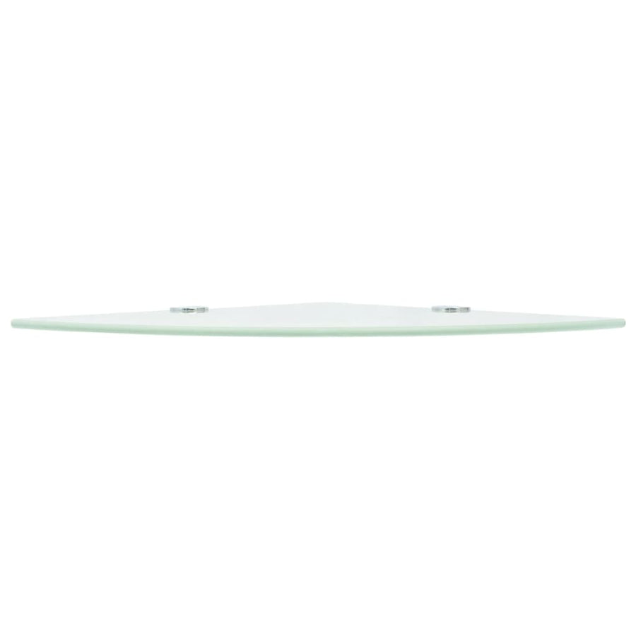 Hoekschappen Met Chromen Dragers Glas 2 25 x 25 cm Wit
