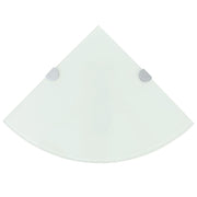 Hoekschappen 2 st 35x35 cm glas wit